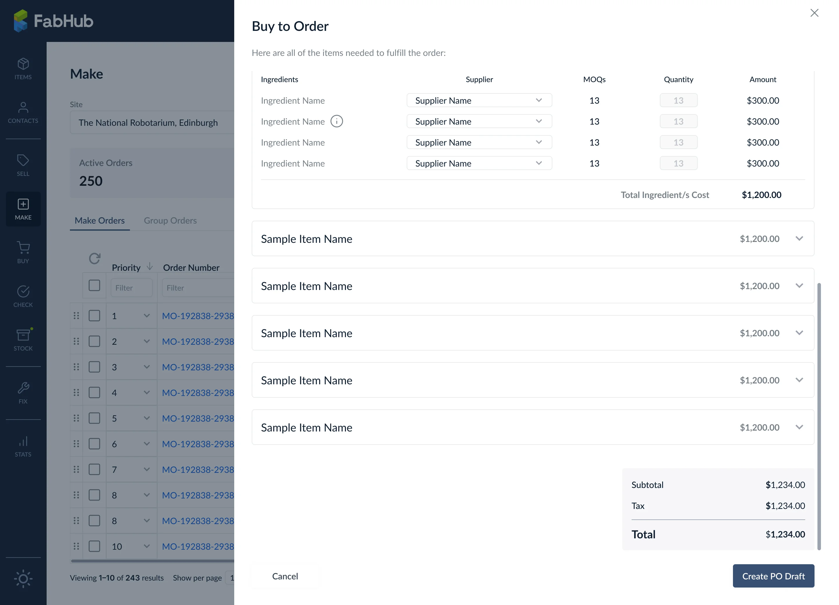 Buy to Order mit Make-Berechtigungen